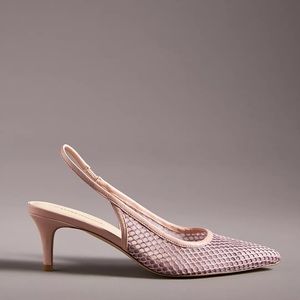 By Anthropologie Netted Slingback Heels - size 7